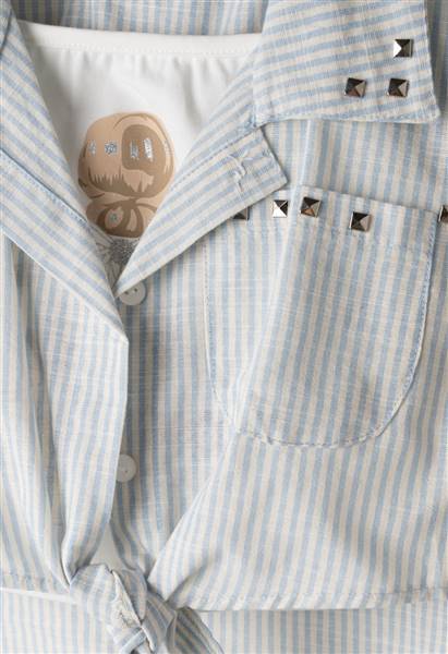 SET CAMICIA M/C TOP E PANTALONCINI JEANS