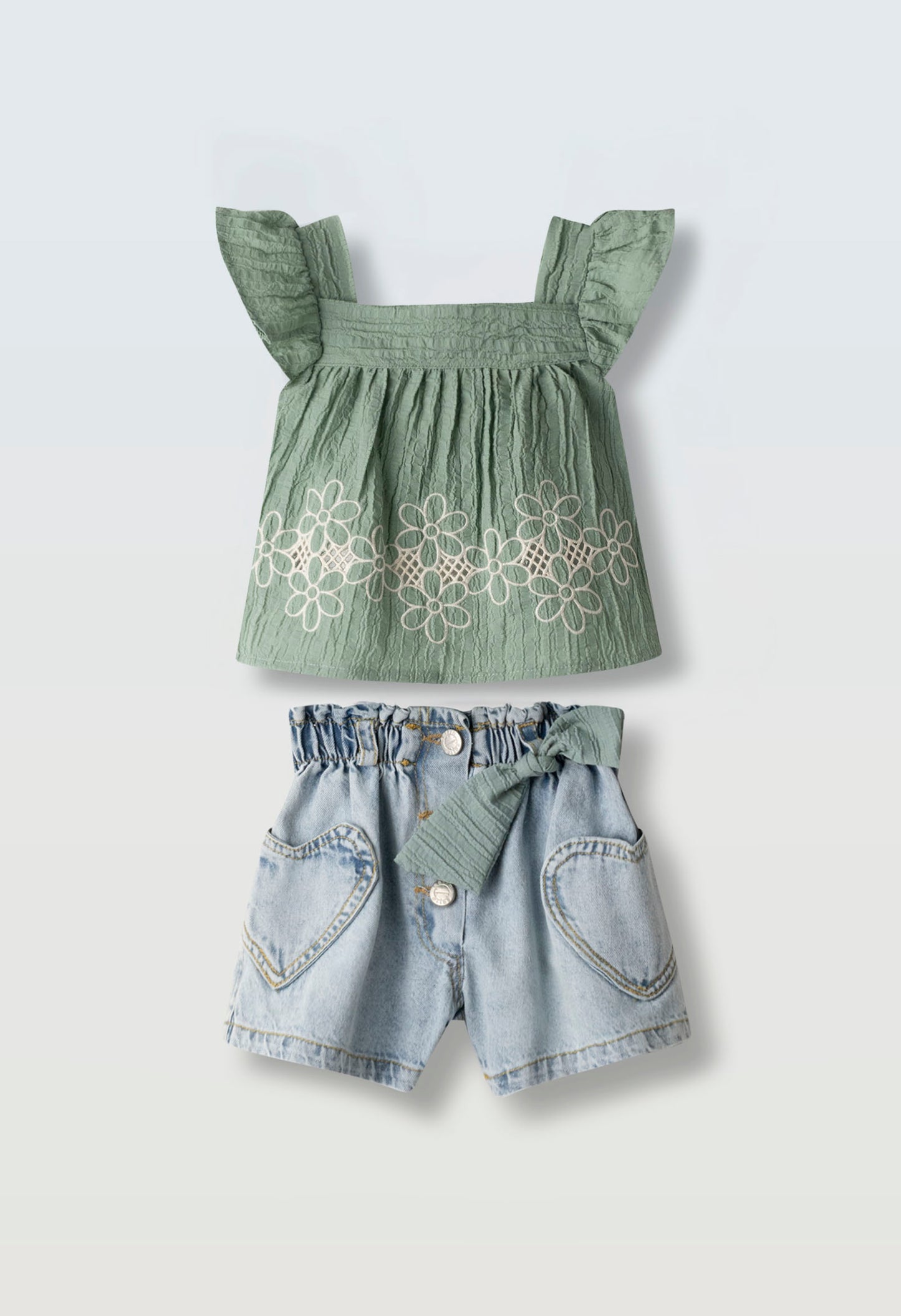Completo Top Con Pantaloncino Jeans