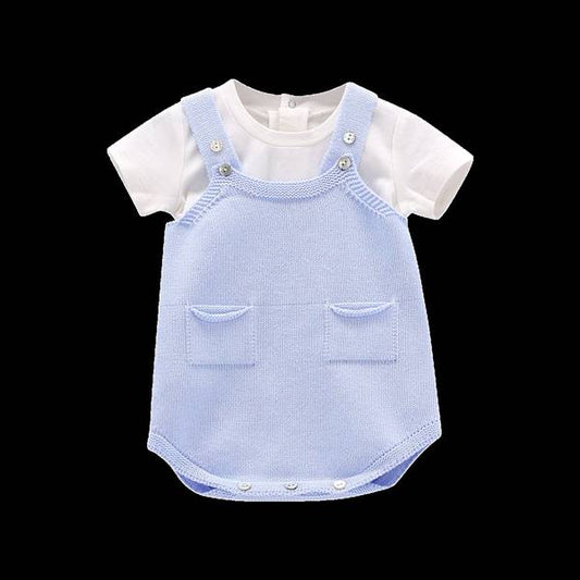 COMPLETO TRICOT E JERSEY STRETCH NEONATO