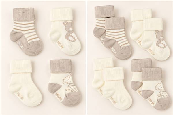 CALZINO PACK 4 PEZZI COTONE NEONATO