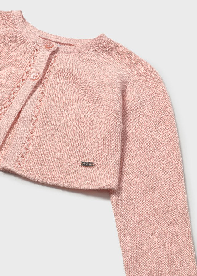 Cardigan Tricot Basico Girocollo