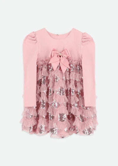 VESTITO LIVELY L/S SEQUIN TULLE