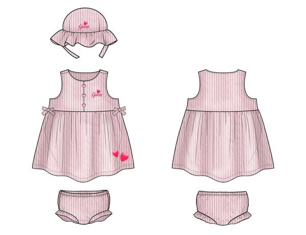SET CAPPELLO + VESTITO + CULOTTE